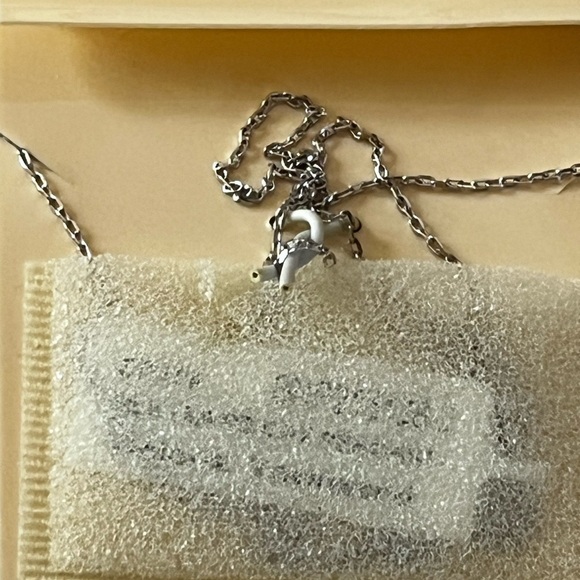 Sterling Silver genuine diamond Black Cat Pendant Necklace - Picture 3 of 5